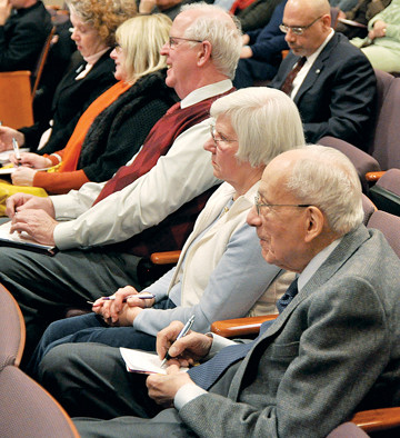 NOTEWORTHY ENDEAVOR­—Parish representatives pay close attention during vicariate information session held Jan. 20 at St. Joseph’s Seminary in Dunwoodie
