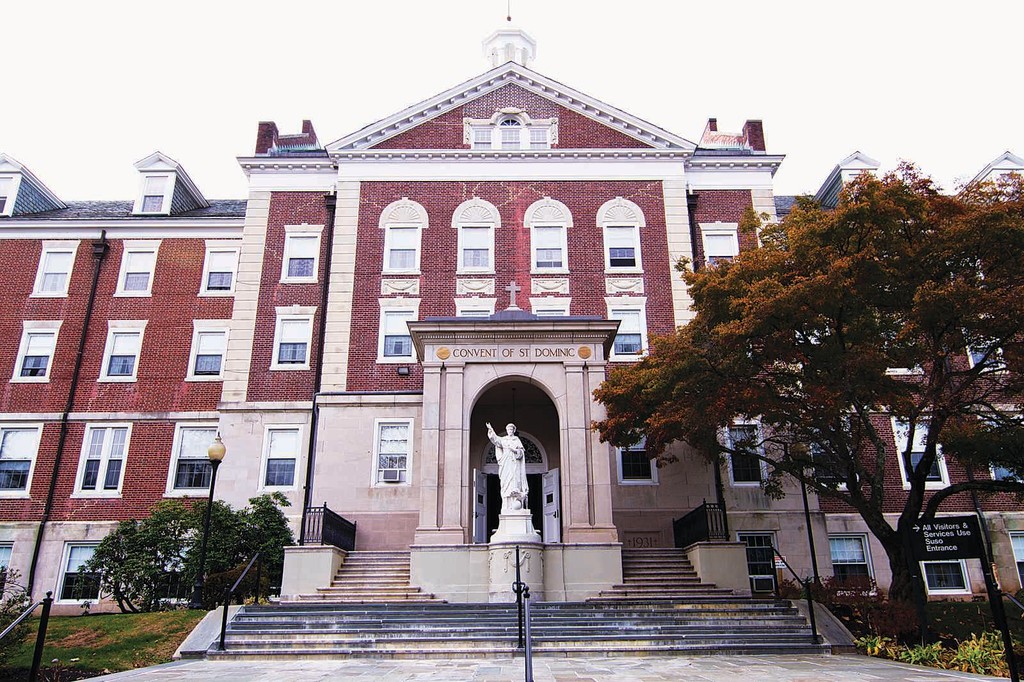 The Convent of St. Dominic, the motherhouse for the Sisters of St. Dominic of Blauvelt, stands tall.