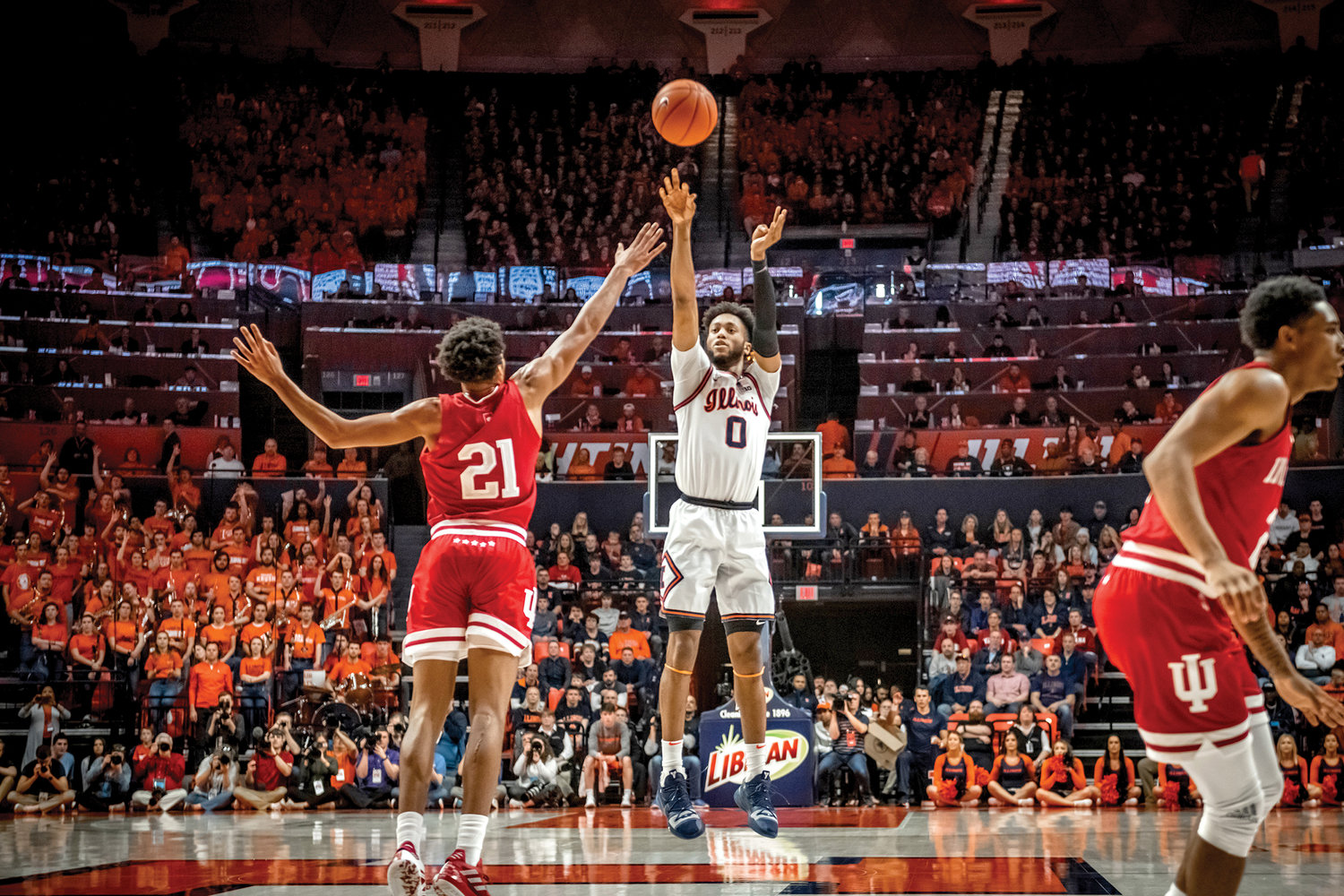 Archbishop Stepinac graduate Alan Griffin shoots a jumper over an Indiana defender for the University of Illinois March 1.