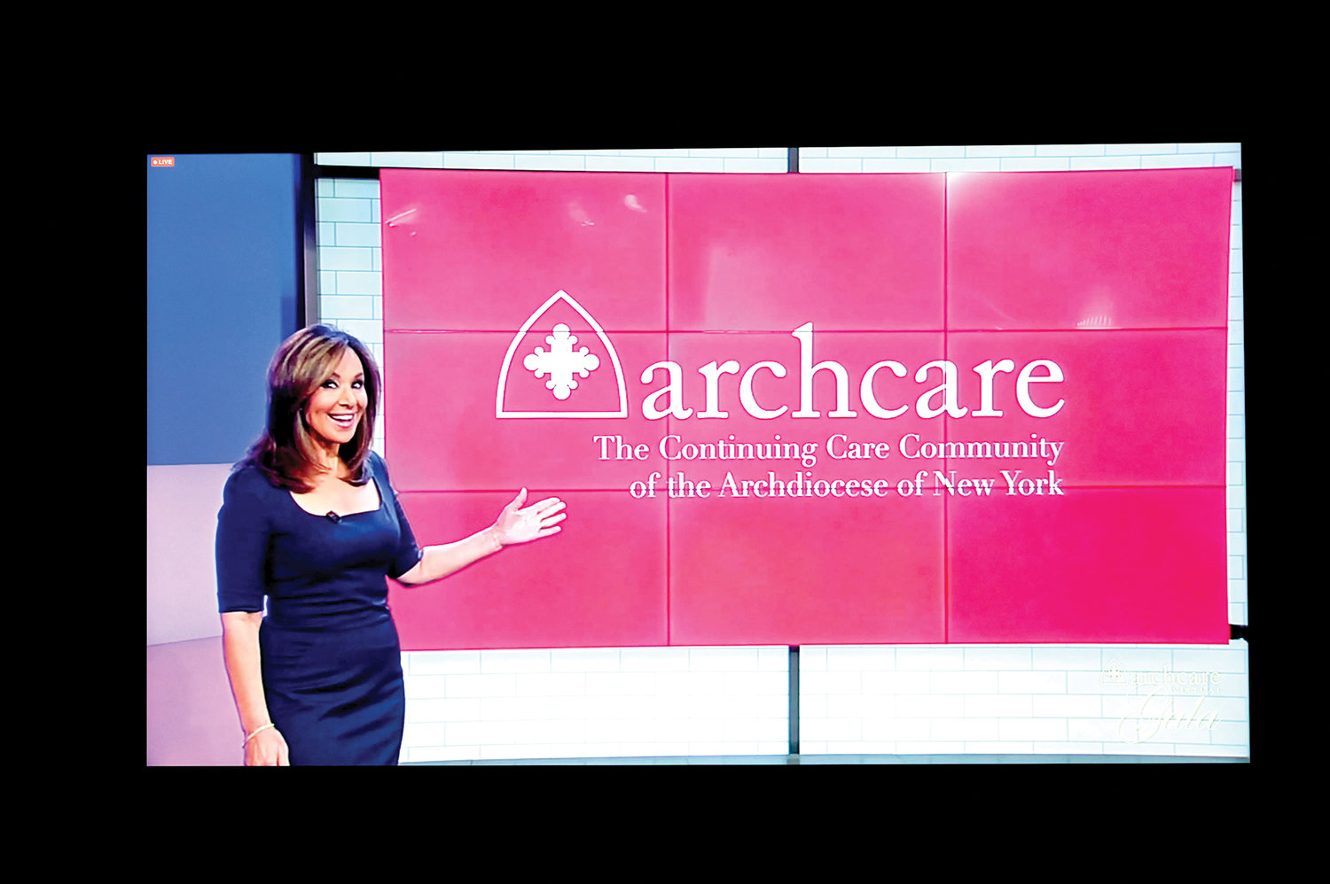 Rosanna Scotto, co-host of FOX 5’s “Good Day New York,” welcomes guests and viewers to ArchCare’s virtual gala, “A Toast to ArchCare’s Healthcare Heroes,” Oct. 22.