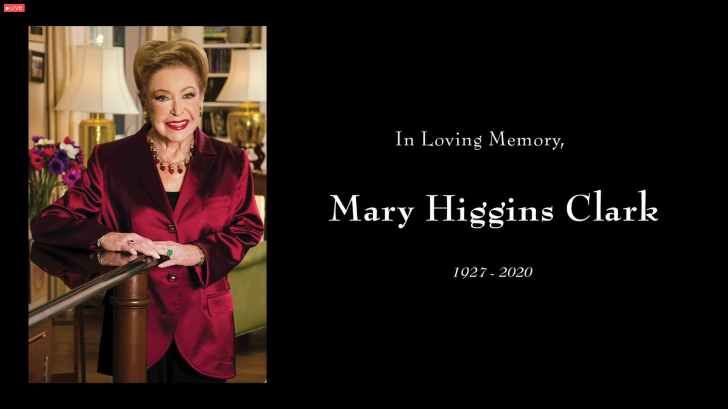 Longtime benefactor the late Mary Higgins Clark, a Bronx-born Catholic and bestselling author who passed away in January at age 92, was honored posthumously for her devotion and generosity through the years.