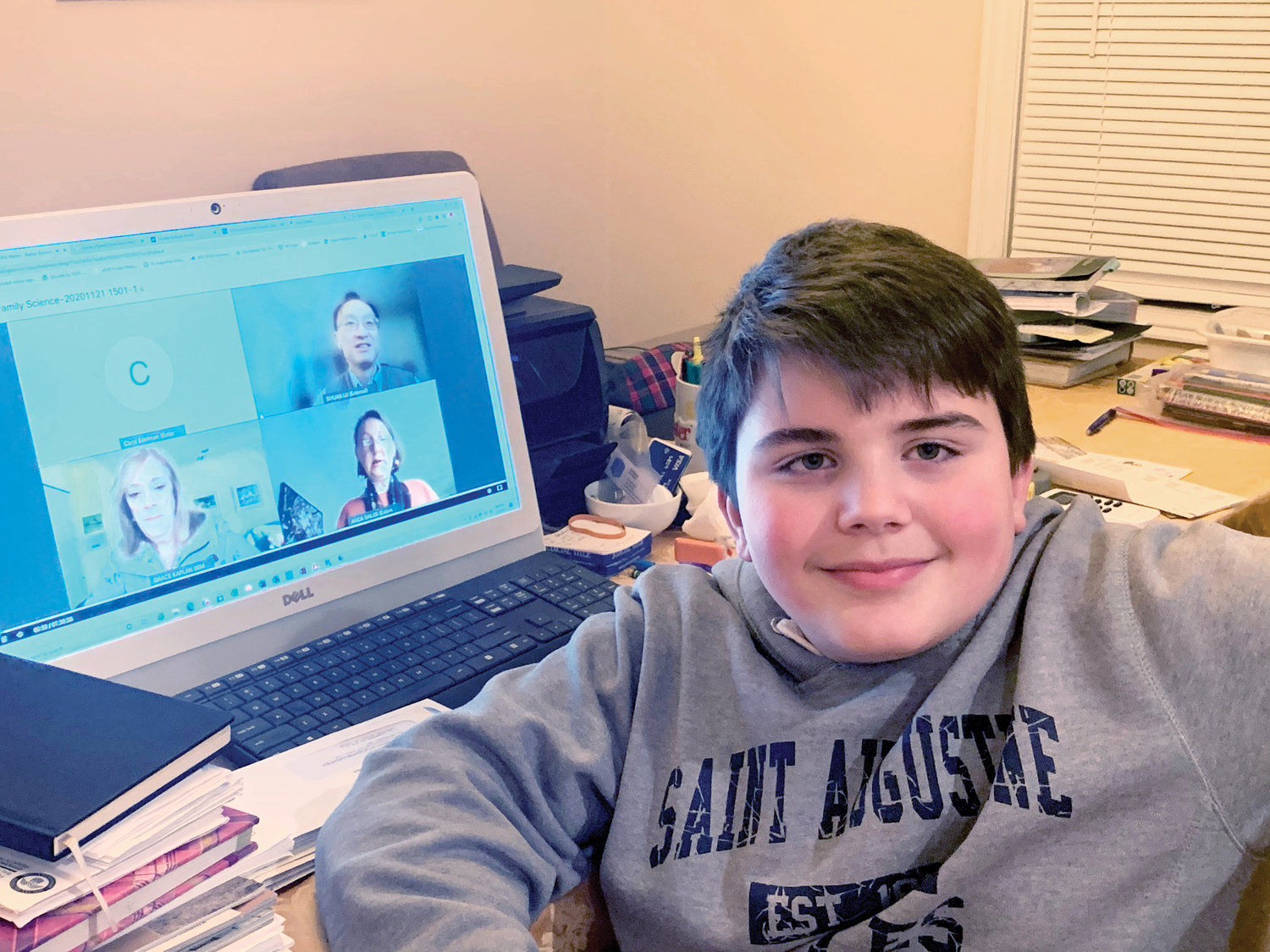 Marco Radeljic is among fifth-grade students of St. Augustine School in Ossining participating in the IBM Family Science Saturday Program. The academic, extracurricular activity covers varied topics within the STEM arena. On Saturday mornings, the students collaborate virtually with IBM experts who volunteer their time for the free educational outreach program.