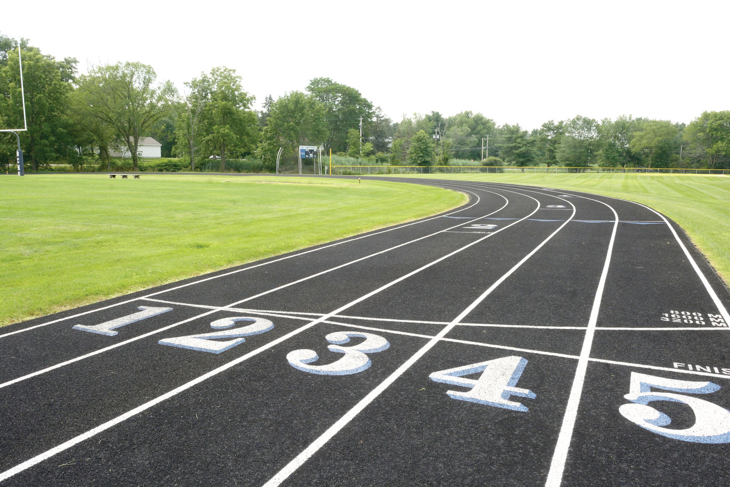 TRACK MEETS ON CAMPUS—A track, pictured July 20, was renovated to give John S. Burke Catholic High School the opportunity to host track and field meets for the first time in 15 years on its 62-acre Goshen campus in 2019.