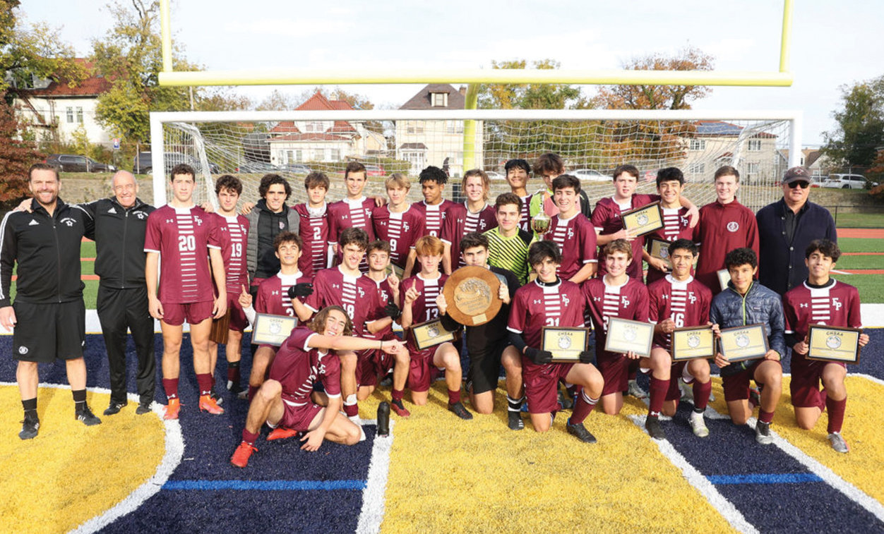 Fordham Prep captured the CHSAA AA City Championship with a 3-1 boys soccer victory over St. Francis Prep at Mount St. Michael Academy in the Bronx Nov. 7. The Rams later defeated Nichols School of Buffalo, 4-2, in the state semifinals before losing to Chaminade in the state final, 2-0, Nov. 14. Fordham Prep, which started the season 0-3-1, won 13 consecutive matches and was 16-0-1 in its last 17 matches entering the state final.
