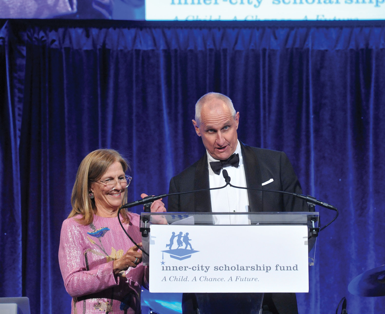 Jon and Mary Rather served as event chairs for the 45th annual Inner-City Scholarship Fund Friends Gala at Cipriani 42nd Street in Manhattan on May 10.