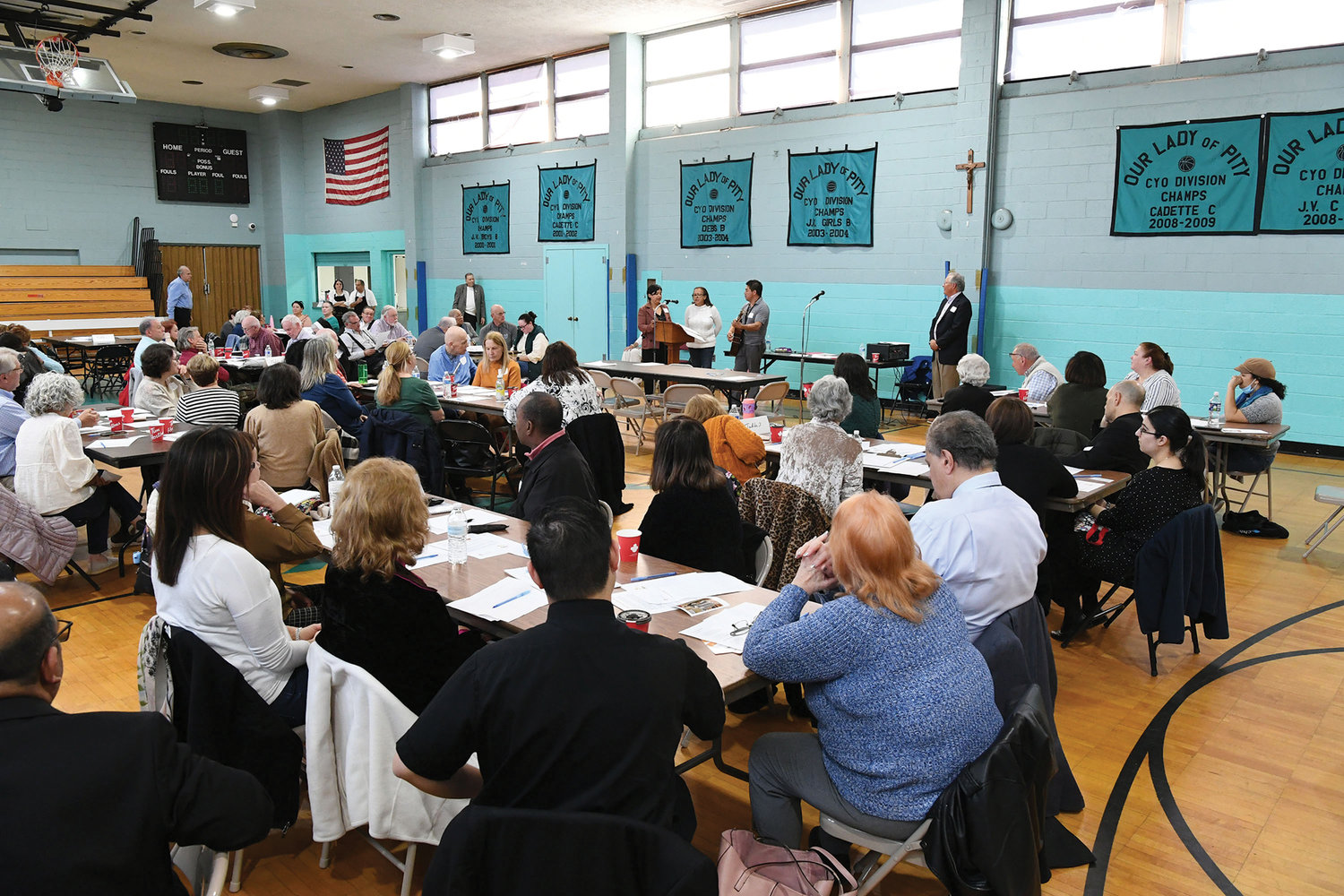 At Our Lady of Pity on Staten Island, a contingent of Catholics attend the Staten Island Deanery’s three-hour Synod listening session April 2.
