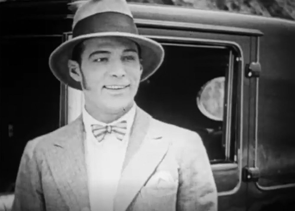 CENTURY-OLD CINEMA—Rudolph Valentino is seen in a screen grab from the 1925 silent movie "The Sheik's Physique." The 1922 films "Beyond the Rocks" and "Blood and Sand" starring Valentino can be viewed for free online.