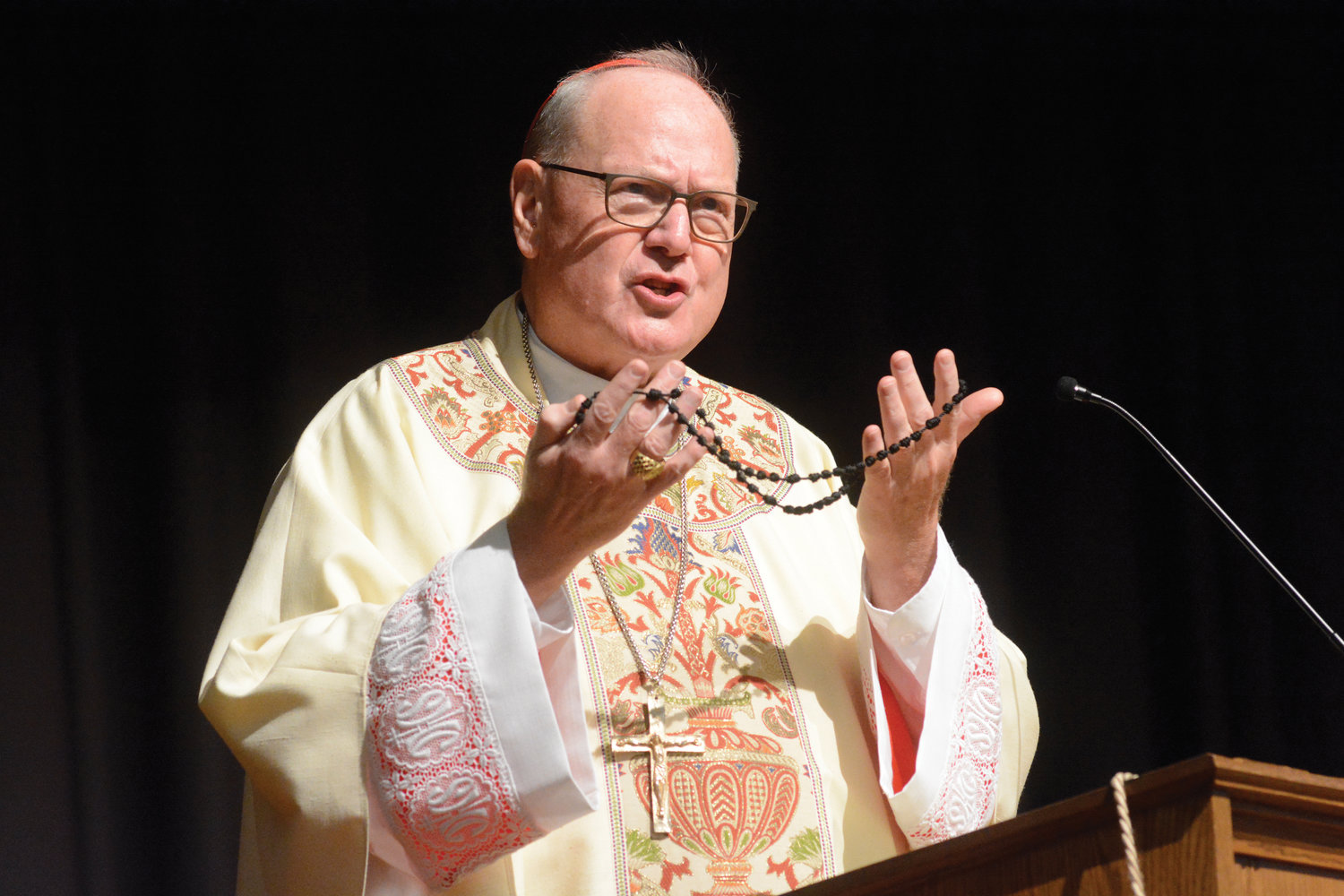 Cardinal Dolan, speaking at the Mass he offered Oct. 15 at the annual forum for catechesis and youth ministry, said the mysteries of the Rosary could be one practical measure for catechists to use with their students to transmit the essentials of the Catholic faith.
