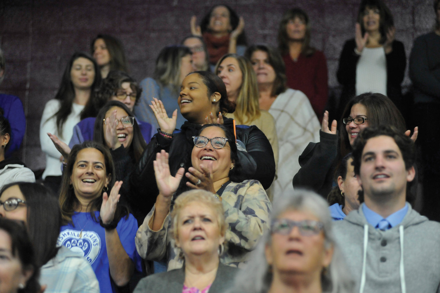 Catholic school teachers and administrators show their enthusiasm.